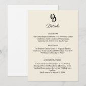 Garden Romantic Pastel Floral Wedding Details  招待状 (正面/裏面)