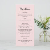 Garden Rose Pink Wedding Menu  メニュー (スタンド正面)