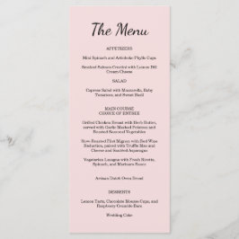 Garden Rose Pink Wedding Menu  メニュー