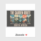 Garden Route South Africa Illustration Vintage シール (シート)