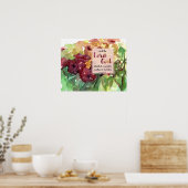 Garden Scripture Genesis Petunia Flowers ポスター (キッチン)