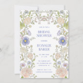 Garden Spring Floral  Bridal Shower 招待状 (正面)