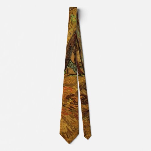 Garden St Paul Hospital Figure by Vincent van Gogh ネクタイ (正面)