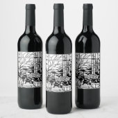 Garden Stained Glass ワインラベル (ボトル)