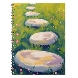 Garden Stepping Stones Watercolor Painting ノートブック