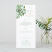 Garden Succulentブライダルシャワーメニュー メニュー (スタンド正面)