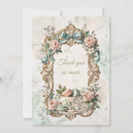 Garden Tea Party Floral Thank You Card サンキューカード