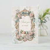 Garden Tea Party Floral Thank You Card サンキューカード (スタンド正面)