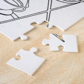 Garden Tea Party & Sleeping Cat Jigsaw Puzzle ジグソーパズル (側面)