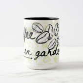 Garden theme coffee mug garden tools             ツートーンマグカップ (中央)