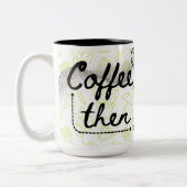 Garden theme coffee mug garden tools             ツートーンマグカップ (左)