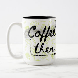 Garden theme coffee mug garden tools             ツートーンマグカップ