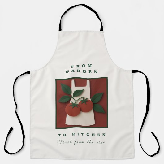Garden to Kitchen Tomato Apron - Farm Fresh Gift エプロン (正面)