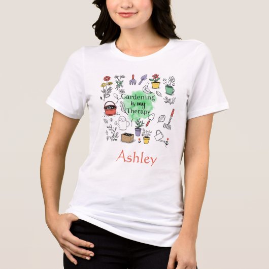 Garden Tools Plants Wildflowers Botanical トライブレンドＴシャツ (正面)