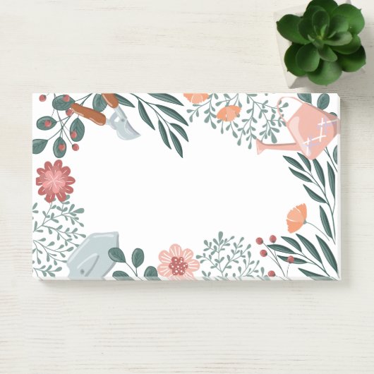Garden Tools & Wildflowers Border  ポストイット (オフィス)