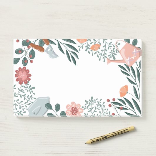 Garden Tools & Wildflowers Border  ポストイット (デスク)