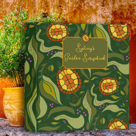 Garden Turtles Custom Title Scrapbook Binder