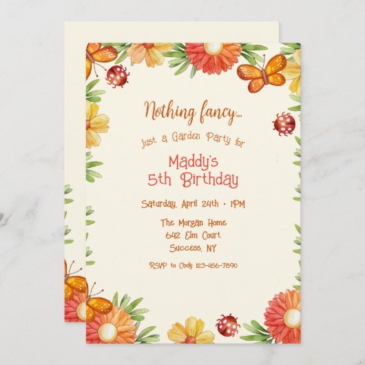 Garden Visitors 招待状 (正面/裏面)