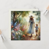 Garden Walk Mother’s Day Card Woman & Child カード (正面/裏面インサイチュ)