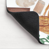 Garden watercolor print マウスパッド (コーナー)