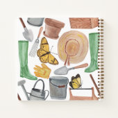 Garden watercolor set tools of pattern  ノートブック (裏面)