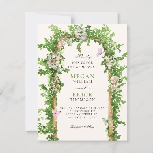 Garden wedding 招待状 (正面)