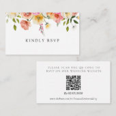 Garden Wedding RSVP QR Code Response Card エンクロージャーカード (正面/裏面)