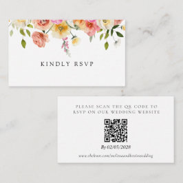 Garden Wedding RSVP QR Code Response Card エンクロージャーカード