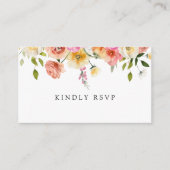 Garden Wedding RSVP QR Code Response Card エンクロージャーカード (正面)