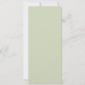 Garden Wedding Sage Green Monogram Crest Menu Card 招待状 (裏面)