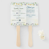 Garden Wild Flowersお洒落プログラムのタイムライン ハンドファン (正面&裏面)