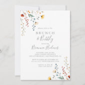 Garden Wildflower Brunch and Bubbly Bridal Shower 招待状 (正面)