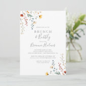 Garden Wildflower Brunch and Bubbly Bridal Shower 招待状 (スタンド正面)
