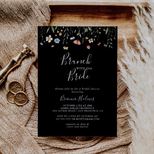 Garden Wildflower Brunch with the Bride Shower 招待状