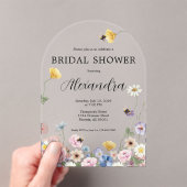 Garden Wildflowers Bridal Shower Invitation アクリル招待状 (インサイチュ (ポータブル))