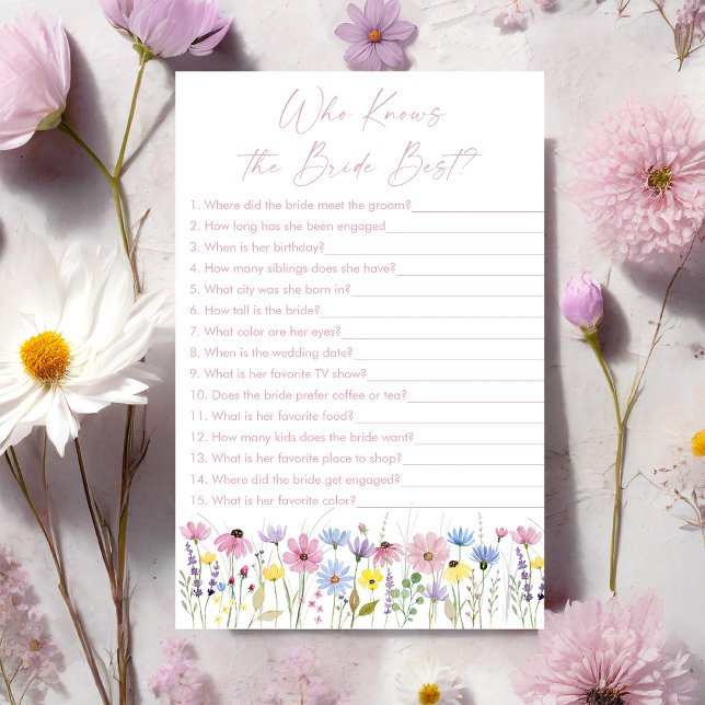 Garden Wildflowers Who Knows the Bride Best Game (クリエイターアップロード済み)