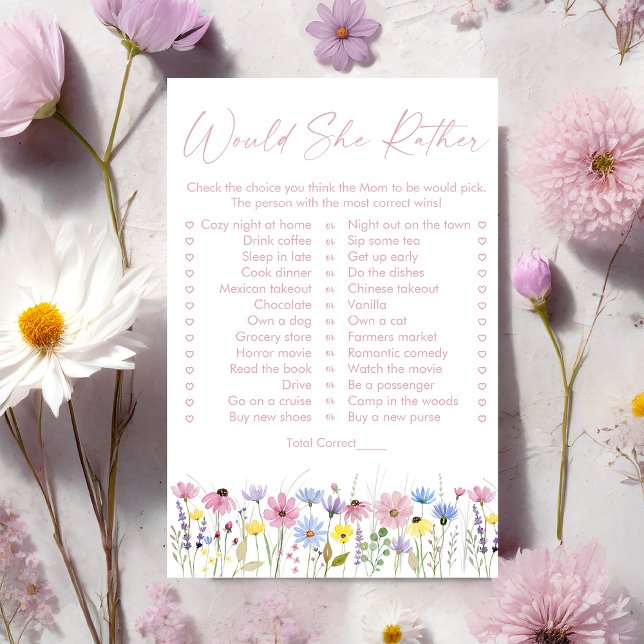 Garden Wildflowers Would She Rather Bridal Game (クリエイターアップロード済み)