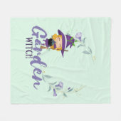 GARDEN WITCH -文字、スペル、サインでパーソナライズ フリースブランケット (正面(横))