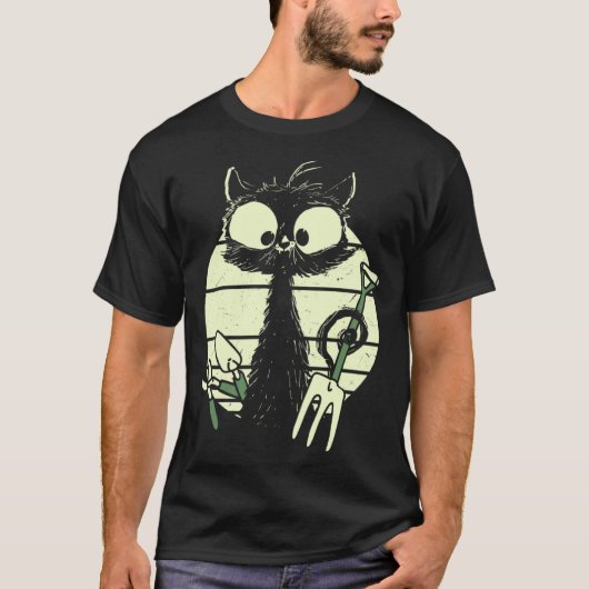Gardener Cat Gardening Cat Cute Cat With Digging F Tシャツ (正面)