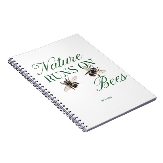  Gardener Gift Save the Bees for Eco-friendly gift ノートブック (右側)