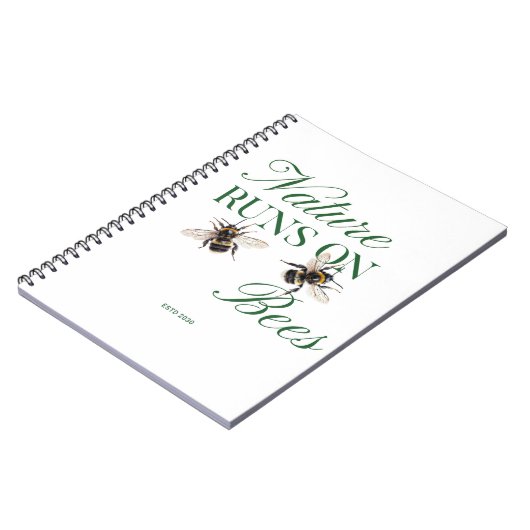  Gardener Gift Save the Bees for Eco-friendly gift ノートブック (左側)