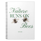  Gardener Gift Save the Bees for Eco-friendly gift ノートブック (正面)