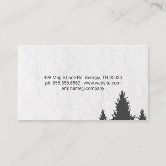 Gardener Logo | Landscaping | Trees 名刺 (裏面)