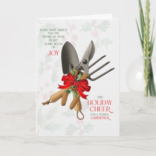 Gardener Sage Advice for Joy and Cheer シーズンカード (正面)