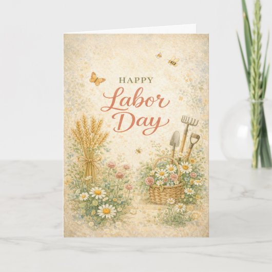 Gardeners Floral Tools Happy Labor Day カード (正面)