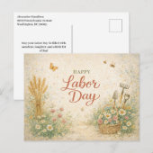 Gardeners Floral Tools Happy Labor Day シーズンポストカード (正面/裏面)