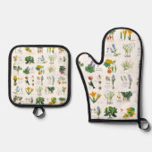 Gardener's harvest and cooking apron. 鍋つかみ&鍋敷きセット (正面)