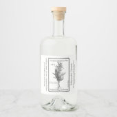 Gardener's herbal life label リキュールボトルラベル (正面)