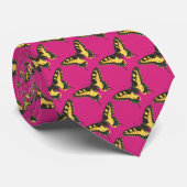 Gardener's Vintage Yellow Butterfly/Fuchsia Pink ネクタイ (ロール)