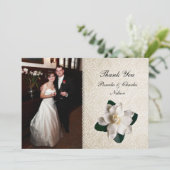 Gardeniaエレガント写真の結婚サンキューカード サンキューカード (スタンド正面)